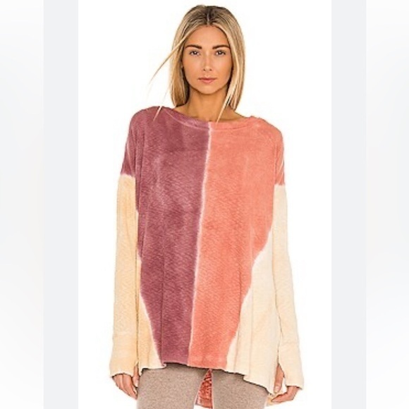 Free People Tie Dye Long Sleeves‎ Logan Tee - Picture 1 of 10